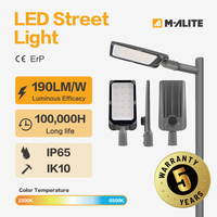 Lumière de parking LED en alliage d'aluminium et ABS étanche IP66 avec pilote détachable et cellule photoélectrique