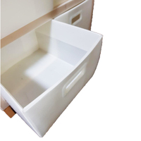 Armoire de rangement à tiroirs anti-poussière en PP ondulé, boîte de rangement multicouche empilable en plastique pour collations, boîte de rangement mobile sous table pour dossiers