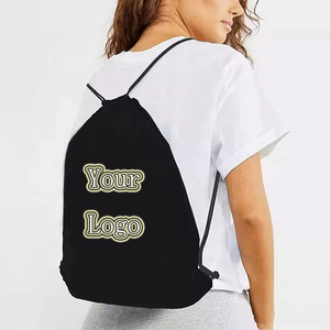 กระเป๋าเป้ผ้าใบแบบหูรูดสะพายหลังเป็นมิตรต่อสิ่งแวดล้อมกระเป๋าสะพายไหล่ผ้าฝ้ายแบบใช้ซ้ำได้กระเป๋าไปยิมกระเป๋าโปรโมชั่นสำหรับเดินทางไปโรงเรียนชายหาด - Product Image 4