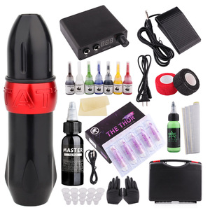 Kit de pluma de máquina de tatuaje para <span class=keywords><strong>principiantes</strong></span>, máquina de tatuaje con logotipo personalizado completo - Product Image 4