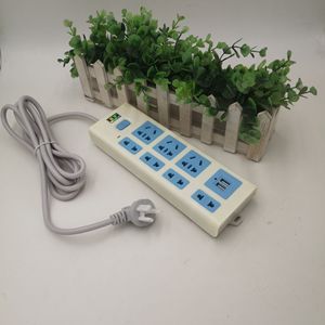 ปลั๊กพ่วง 6 ช่อง ยี่ห้อ Lan He พร้อมพอร์ต USB 2 ช่อง  คุณสมบัติความปลอดภัย  220 โวลต์ วัสดุ ABS - Product Image 3