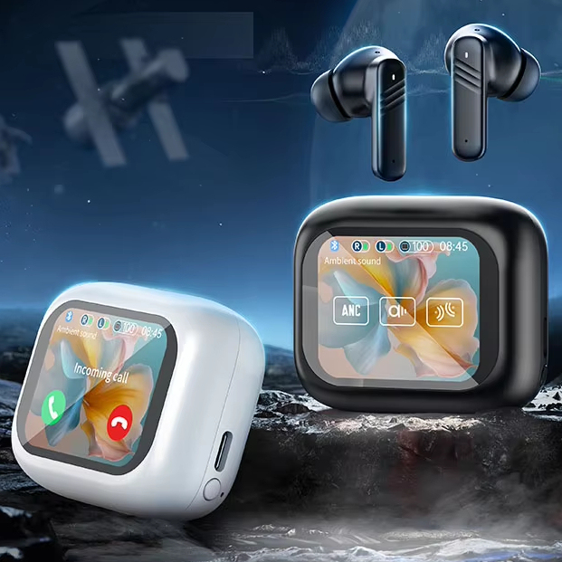 2026 LX10 ANC Earbuds TWS in Ear Wireless Active Noise Cancelling Earphone Smart Touch Screen ENC Music Gaming Headphone