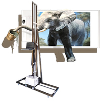 Impresora de Pared y Suelo 3D 5D Económica con Tinta UV Solvente, Máquina de Pintura Vertical con Cabezal de Impresión DX5, Alimentada por Batería Fwa1d7hh