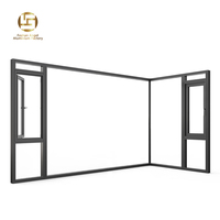 Ventana de Alto Rendimiento con Aislamiento Térmico, Ventana de Aluminio NFRC AS2047 para Diseños de Casas Pasivas, Ventanas Abatibles Devudet