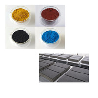 Peinture à pigments colorés, oxyde de fer jaune 313 et oxyde de fer rouge 130 pour ciment, 15 ml