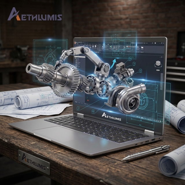 AETHLUMIS 15.6 Inch Bare-Eye 3D AI with 50 TOPS NPU AMD Zen 5 for Immersive 3D Anime Modeling and VFX Laptop