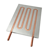 Plaque de refroidissement liquide en aluminium à 6 boucles et 3/8 tubes en cuivre, conçue sur mesure, 180*240*12mm, pour appareils haute puissance