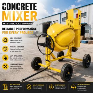 Mezcladora <span class=keywords><strong>de</strong></span> Concreto Móvil con Ruedas, Comúnmente Utilizada para Mezclar Concreto y Mortero <span class=keywords><strong>de</strong></span> Construcción en el Sitio - Product Image 1