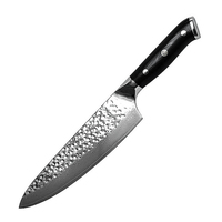 Couteau de chef en acier inoxydable VG10 de haute qualité avec manche en plastique pour des performances aiguisées