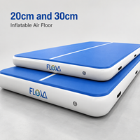 Tapis d'air gonflable en PVC épais à points de soudure, options 20 cm et 30 cm, tapis de gymnastique pour entraînement professionnel