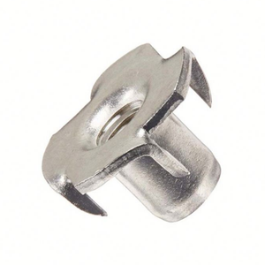 Taily Usine en gros 304 <span class=keywords><strong>Insert</strong></span> d'écrou en T à quatre griffes en acier inoxydable pour écrous en T de meubles en <span class=keywords><strong>bois</strong></span> 4 broches filetées - Product Image 1