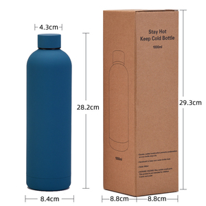 Botella de agua personalizada respetuosa con el medio ambiente reutilizable de vidrio con aislamiento caliente de acero inoxidable Metal deportes gimnasio beber 1000ML Botella De Agua - Product Image 5