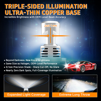 Gview - Faro LED Inteligente de Triple Cara con Chip IC, PG H4 H19, Luces LED Blancas, Mini, Rendimiento Estable, Corriente Constante