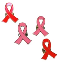 Épingles à revers en alliage de zinc plaqué argent avec logo personnalisé du fabricant, ruban rose de sensibilisation au cancer du sein, impression UV, marque GS, émail doux