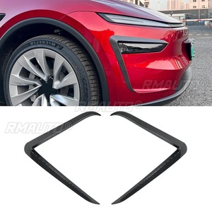 กรอบตกแต่งช่องลมด้านหน้าสำหรับรถยนต์รุ่น Y อุปกรณ์ตกแต่งรถยนต์สำหรับ Tesla Model Y 2024+ ฝาครอบกันชนแบบแยกส่วนสำหรับการปรับแต่ง - Product Image 2