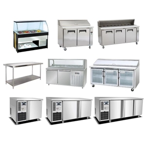 Salad Bar Nhỏ Truy Cập Bàn Làm Việc Sử Dụng Tàu Điện Ngầm Sandwich <span class=keywords><strong>Prep</strong></span> Bảng Lạnh Pizza Tủ Lạnh Với Đá Cẩm Thạch Top Buffet Bán - Product Image 1