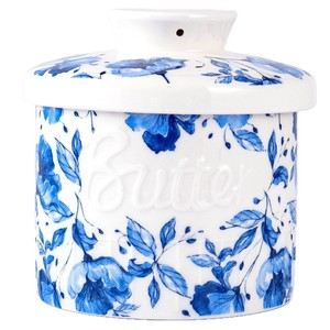 Boîte à beurre moderne en céramique avec fleur fraîche Pot de stockage de <span class=keywords><strong>fromage</strong></span> avec couvercle Nouvelle maison Cuisine Restaurant Nourriture Présent Pot à beurre 6.7OZ - Product Image 5