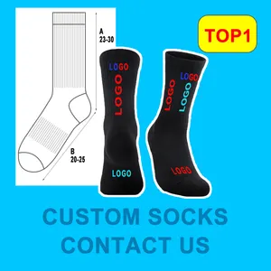 Tùy Chỉnh Sock Logo Calcetin In Thiết Kế Cotton Nhà Sản Xuất Tre Thể Thao Thêu Unisex Bé Kids Phụ Nữ Vớ Nam