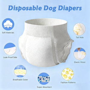 OEM logotipo personalizado 34cm * 32cm 39cm * 32cm precio bajo lavable hembra perro mascota pañal - Product Image 2