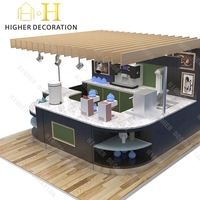 Quiosco de café Diseños de cafetería Gabinetes de exhibición de cafetería Soportes de quiosco para Centro Comercial