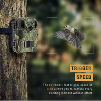 Mini caméra de surveillance de la faune avec détection de mouvement, contrôle par application, WiFi 4K 48MP