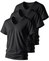 T-shirt en maille à manches courtes coupe ample, décontracté, respirant, léger, col rond, idéal pour l'été, personnalisable pour homme