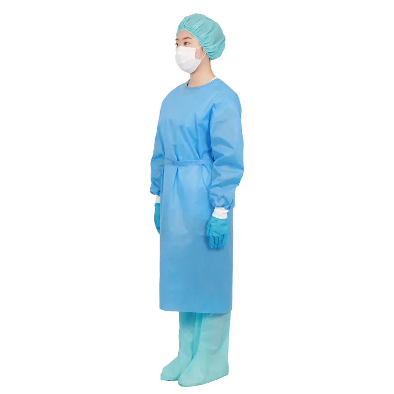 Ebene 1 SMS Einweg Nicht Sterile Isolation Kleid Sicherheit Kleidung Für Krankenhaus Arbeits Uniform Overalls