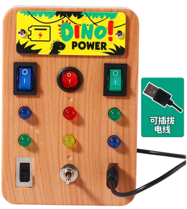 Trẻ em điều khiển từ xa đèn LED bận rộn Board Montessori ổ cắm đồ chơi chuyển đổi ghi âm cảm giác trò chơi du lịch hoạt động giáo dục đồ chơi - Product Image 3