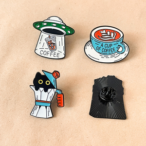 Pin Enamel Lucu Bergambar Kartun Malaikat untuk Tahun Baru Imlek, Espresso Less Depresso, Purr More Worry Less, Bros Logam, Lencana Kerah, Perhiasan - Product Image 5