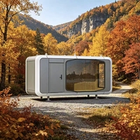 Villa préfabriquée en acier léger Royalstar F16, 1 chambre, 1 salle de bain, 1 balcon, vue sur la montagne, capsule spatiale pour hôtel, bureau, boutique