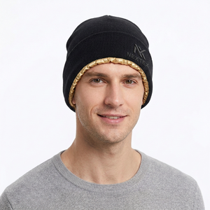 Bonnet noir de bonne qualité et en tissu confortable, acrylique, toutes tailles, toutes couleurs, bonnet pour homme - Product Image 1