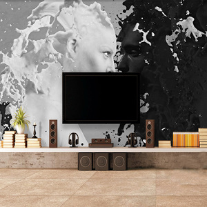 <span class=keywords><strong>Papier</strong></span> <span class=keywords><strong>peint</strong></span> mural 3D personnalisé, noir et blanc, amoureux du lait, art mural, peinture murale, <span class=keywords><strong>papier</strong></span> <span class=keywords><strong>peint</strong></span> non tissé pour salon, chambre à coucher, <span class=keywords><strong>fresque</strong></span> - Product Image 3