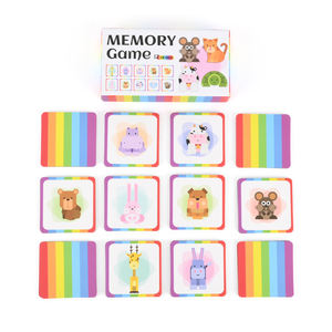 Impresión personalizada de dibujos animados Diseño EDUCACIÓN memoria juego a juego tarjeta aprendizaje regalos juego de memoria para niños - Product Image 5
