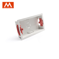 Boîte de jonction électrique en plastique pour montage en surface, montage mural, boîte à interrupteur à 2 gangues, boîte électrique en PVC pour cloison sèche à 1-2 gangues