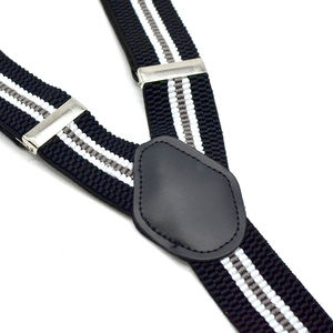 Pantalones de <span class=keywords><strong>traje</strong></span> de cuero PU y poliéster para <span class=keywords><strong>hombre</strong></span> con 4 clips de metal ajustables <span class=keywords><strong>Tirantes</strong></span> de cintura elástica - Product Image 3