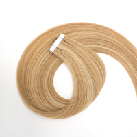 Extensions de cheveux vierges humains blonds européens Remy de haute qualité 2026, double épaisseur, invisibles, à bandes adhésives en PU