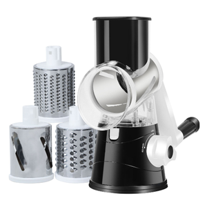 Rotary Cheese Grater Stainless Steel With Handle Replaceable Blades <b>Vegetable</b> Slicer Cutter Easy to Clean - Product Image 4