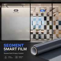 Film intelligent auto-adhésif segmenté pour vitres, motif personnalisé, remplaçant les stores traditionnels