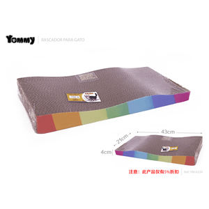 Tiragraffi per gatti Yommy 43 cm x 21 cm, design arcobaleno, per gatti da interno - Product Image 2