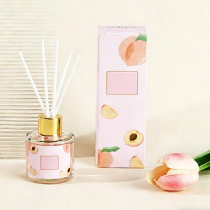 Diffuseur de parfum d'ambiance en verre avec bâtonnets pour huiles essentielles, parfum fruité rafraîchissant, avec coffret cadeau exquis - Product Image 3