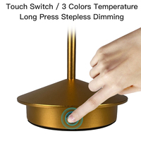 Lampe de Table Tactile Sans Fil pour Restaurant Haut de Gamme, Lampe à Dîner LED Romantique Mini Portable de Qualité Supérieure