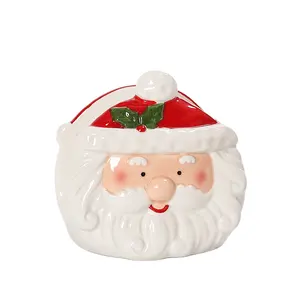 Portatovaglioli di natale di Babbo Natale ceramica ceramica Vintage