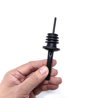 Verseur de bouteille de vin en acier inoxydable noir avec logo personnalisé pour distributeur d'alcool Accessoires de bar Bec verseur de vin