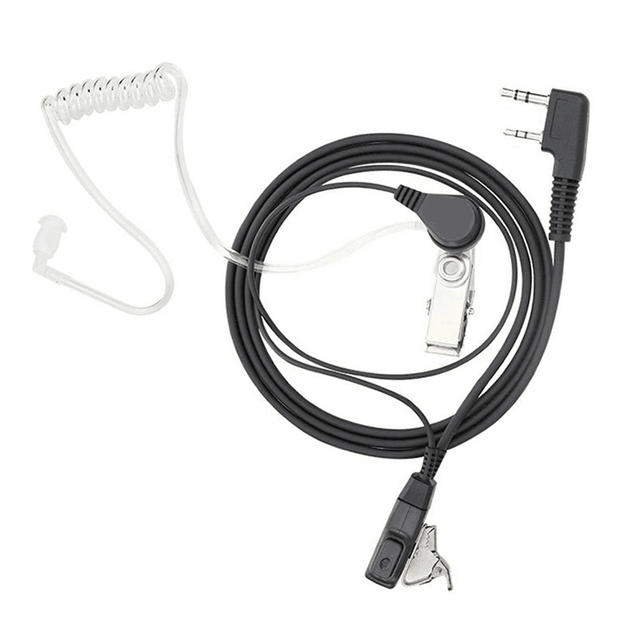 2 Pin K Head Acoustic Tube Earpiece  PTT  Earphone for  Portable Radio Walkie Talkie