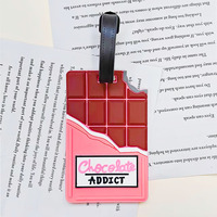 Porte-cartes de voyage artisanal en PVC souple, étiquette de bagage imprimée en caoutchouc, accessoires de voyage pour cartes d'identité de valise