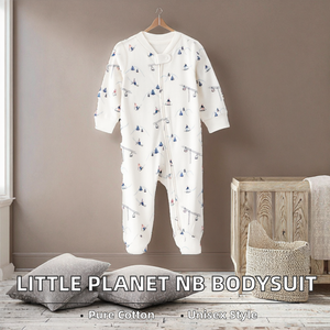 Little Planet by Neutral Sleep Play con Cierre de Cremallera Hecho con Algodón Orgánico Snowy Slopes NB Unisex Lavable a Máquina - Product Image 2
