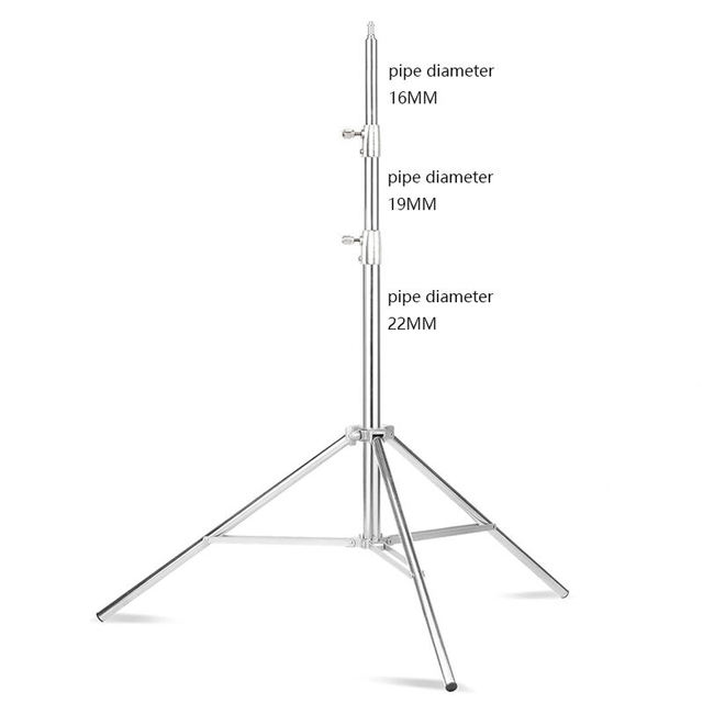 2m Stainless Steel Light Stand Heavy Duty Photography Tripod Stand for Studio Photography Light Stands Photo Video Trepied