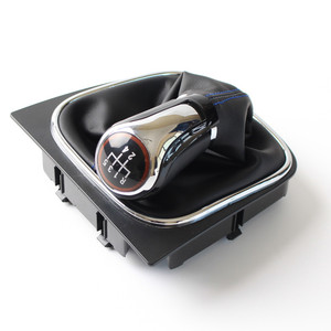 Poignée de levier de vitesse en cuir pour voiture, 5 ou 6 vitesses, ergonomique, pour Golf 5 6 VW - Product Image 4