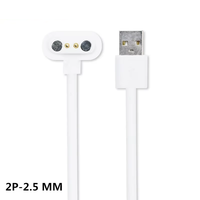 Chargeur magnétique à ventouse en forme de T pour toutes les montres intelligentes Micro-USB 2P-2.5Mm et 2P-4.0Mm avec protection de veste TPE incluse