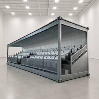 Tribune modulaire portable avec base en conteneur d'acier pour les compétitions et événements sportifs
